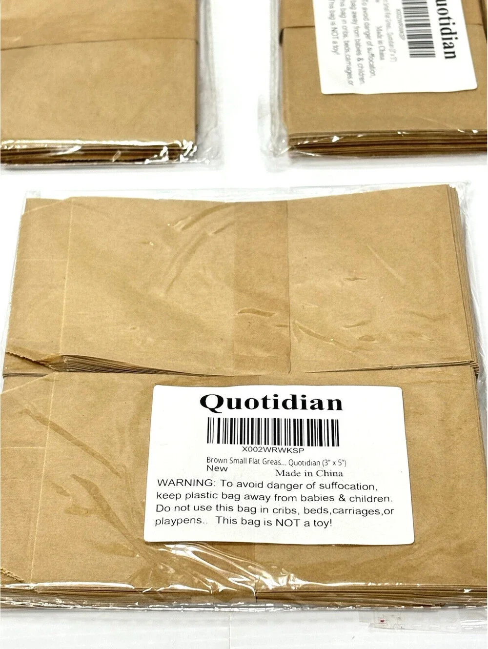 Brown Flat Glassine Paper Bags 3